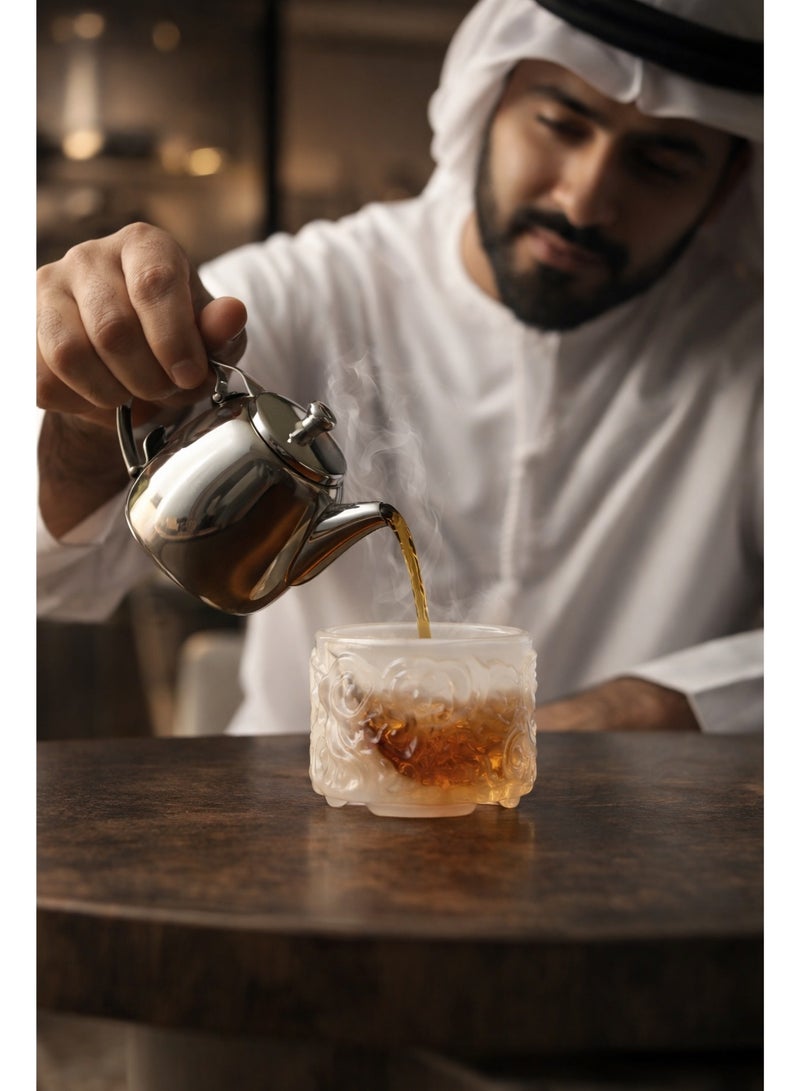 كوب زجاجي 60 مل – فنجان قهوة عربية وفنجان شاي عربي، كوب كريستال شفاف مقاوم للحرارة، كوب ماء صغير للاستخدام في المكتب والمنزل والاستخدام اليومي - Image 3